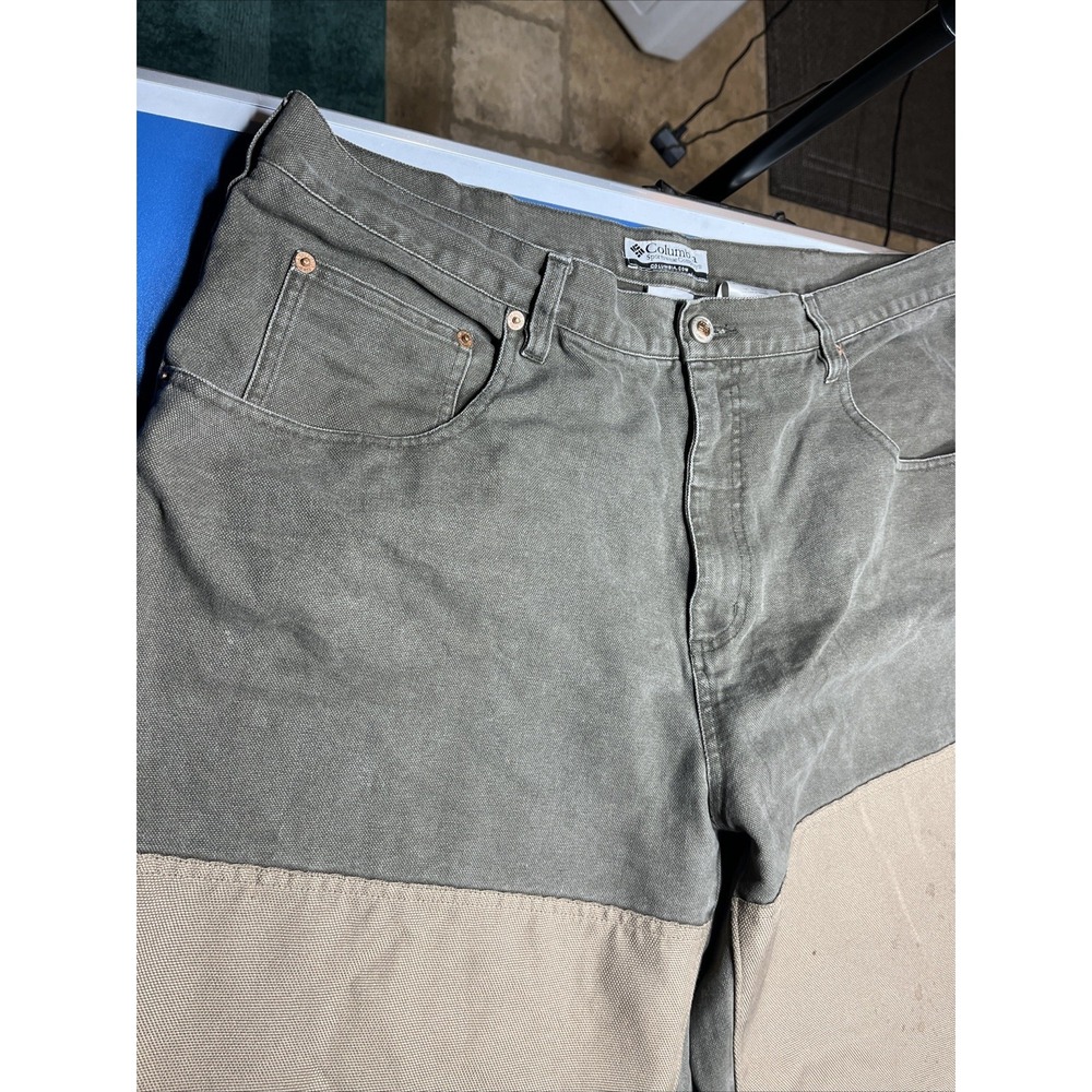 VTG Columbia Mens Hunting Brush Pants Heavy Canvas Field Tan Hiking‎ Sz 40x32 - Picture 6 of 9
